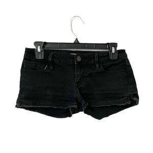 🟢Bullhead Black Stretch Denim Short Shorts Size 1